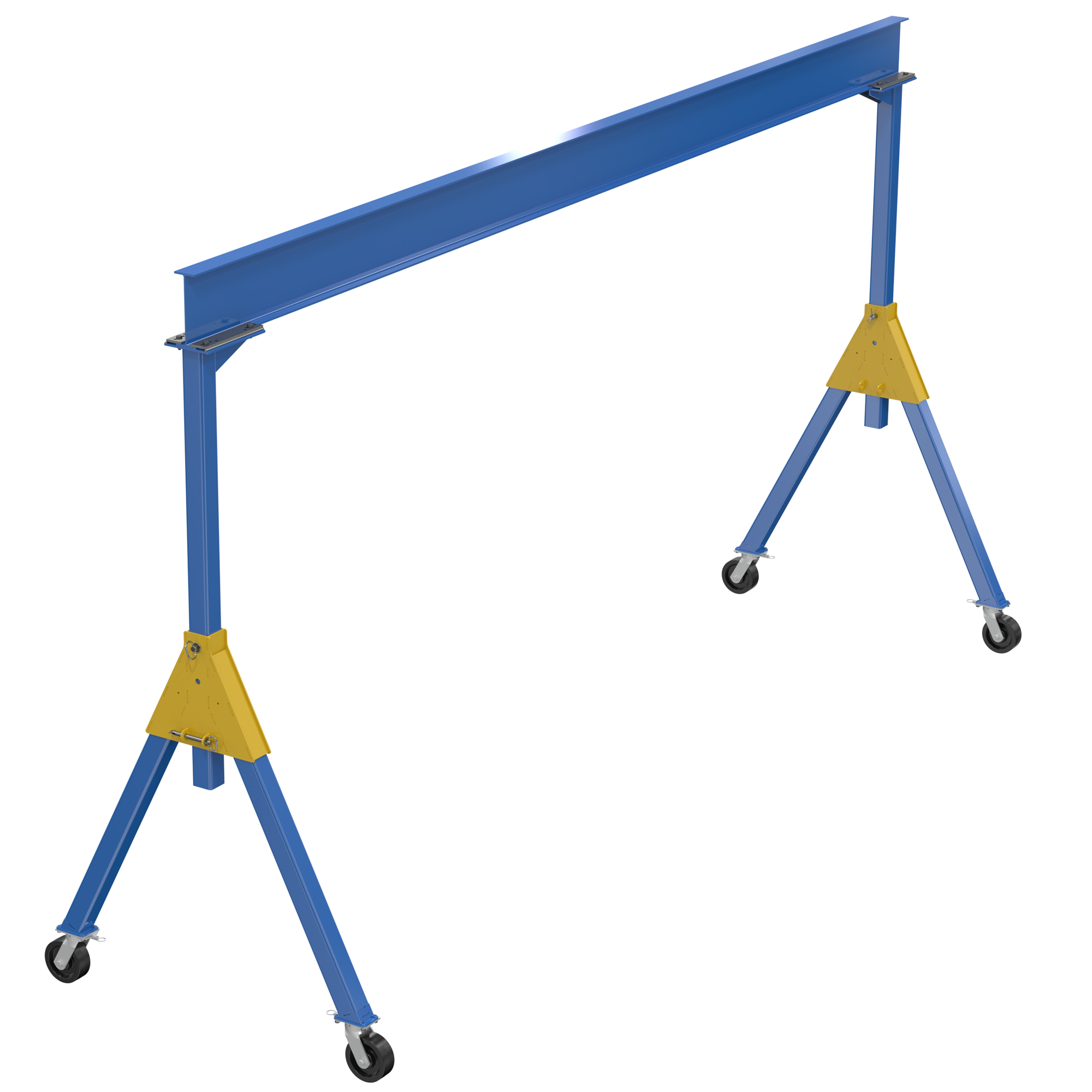 Vestil Steel Knockdown Fixed Crane - 4000-Lb. Capacity, 8in. Swivel Phenolic Casters, Model# FHSN-4-20